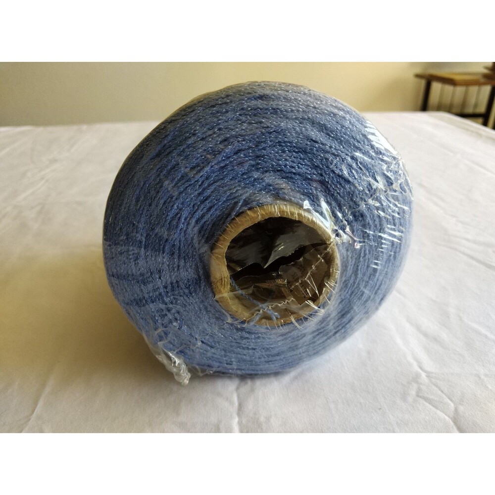 ~15 ounces Cone Yarn Blue Ocean B Serenaide Machine Hand Knitting Metallic? - Picture 6 of 7